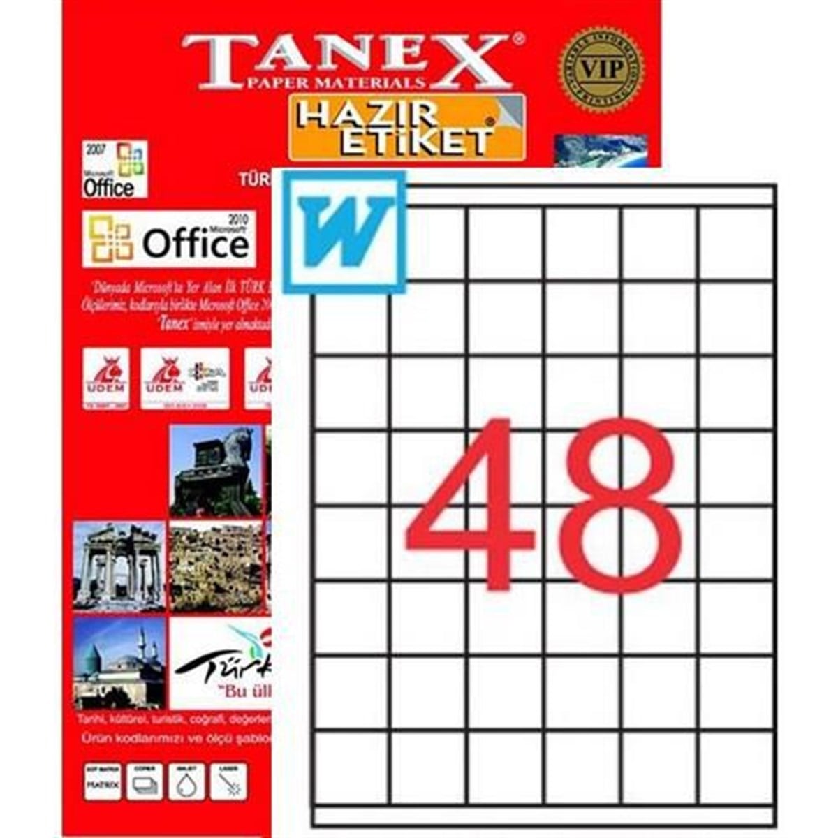 Tanex Tw-2348 35X35 Mm Lazer Etiketi