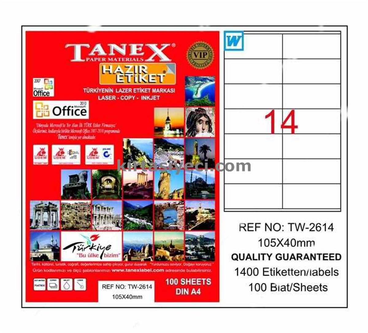 Tanex Tw-2614 105X40 Mm Laser Etiketi