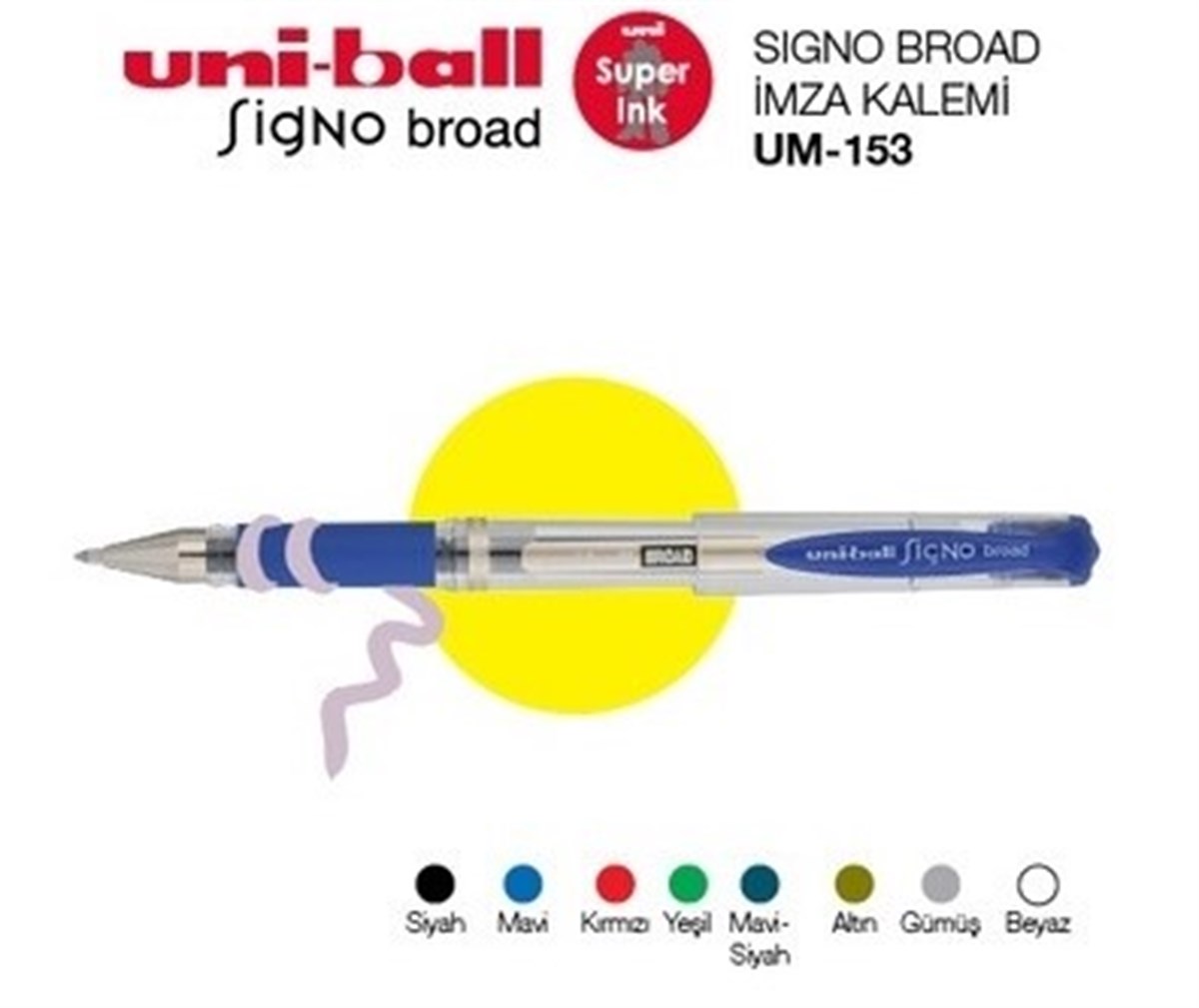 Uniball Um-153 Signo Broad 1.0 Davetiye Kalemi Altin Adet