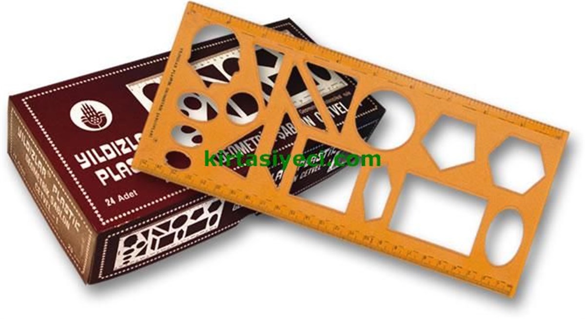 Yildizlar Yld-040 Geometrik Sablon Cetvel 1,25 Cm.