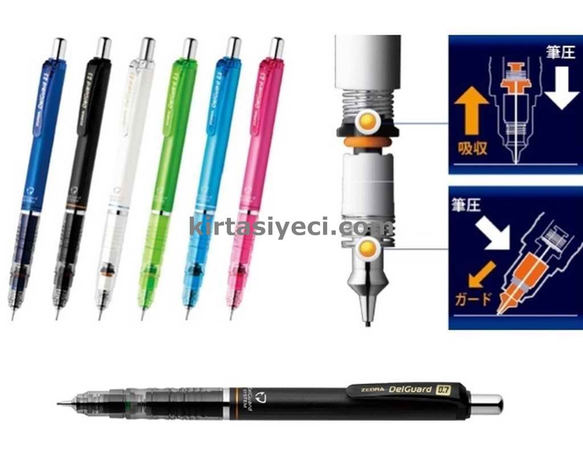 Zebra Mab85 Delguard Versatil Kalem 0.7 Siyah 
