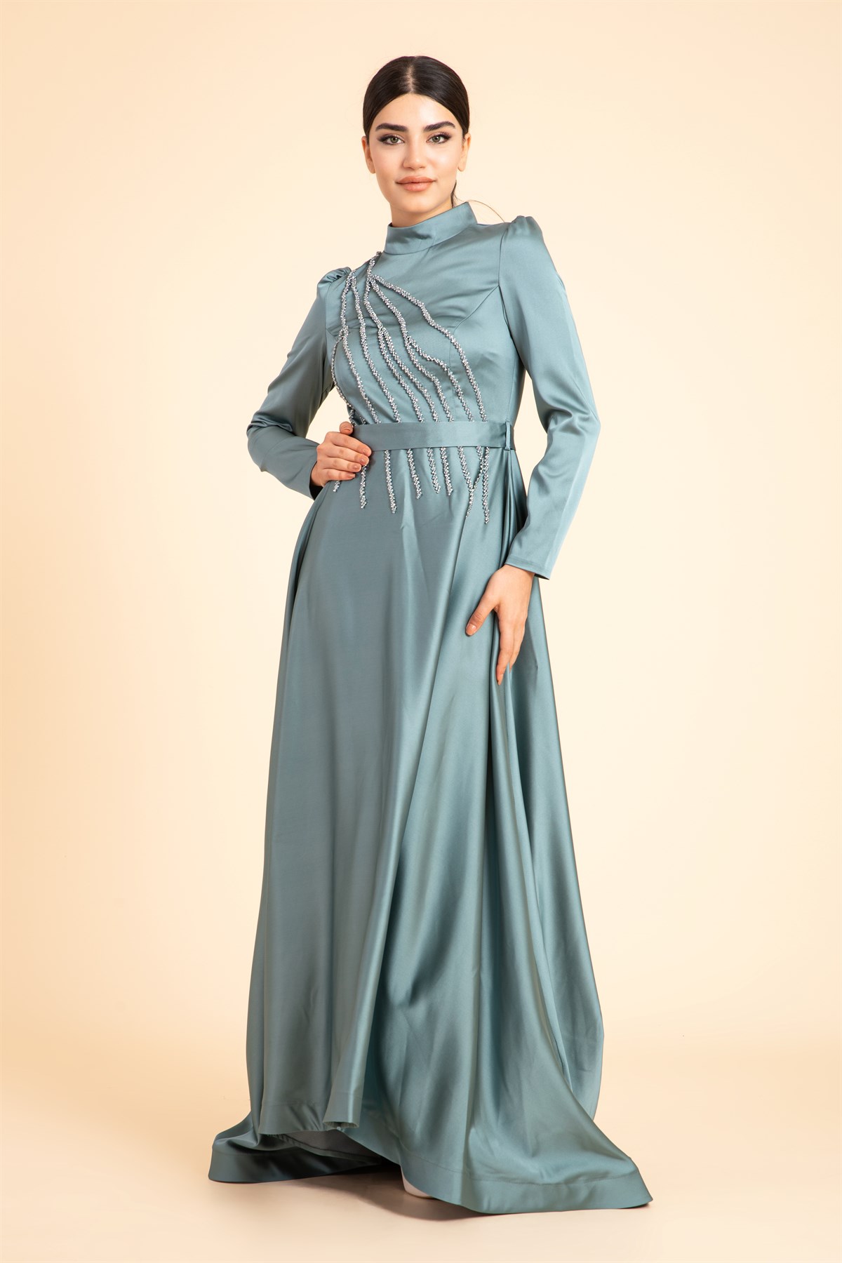 Nafide TESETTÜR ABİYE ELBİSE 4337