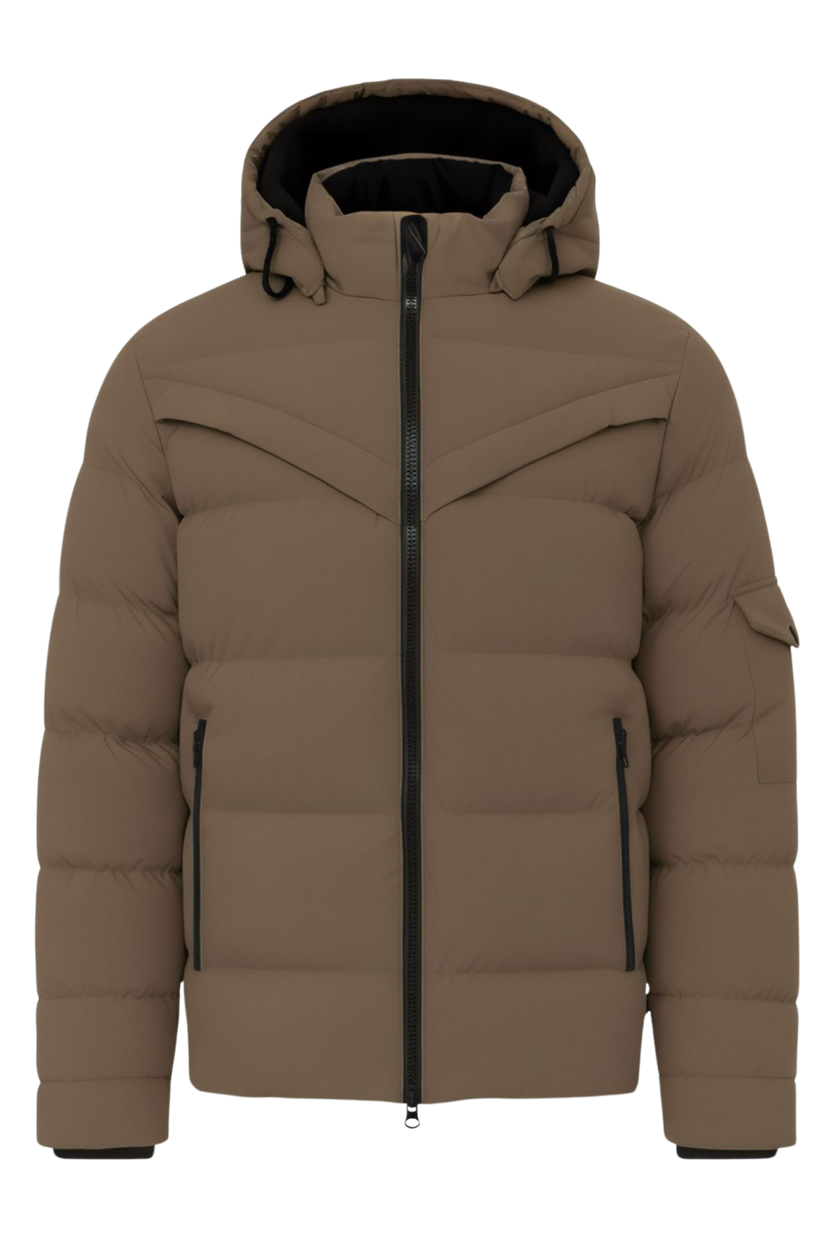 Erkek Kahverengi Erkek Outdoor Su Geçirmez Kapüşonlu Kışlık Kaban – Rüzgar ve Yağmura Dayanıklı  Mont&Kaban