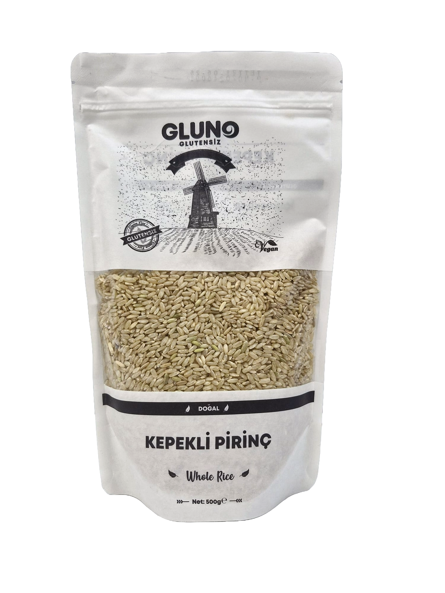 Gluno Glutensiz Kepekli Pirinç 500g