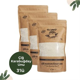 Gluno Glutensiz Çiğ Karabuğday Unu 500g 3'lü