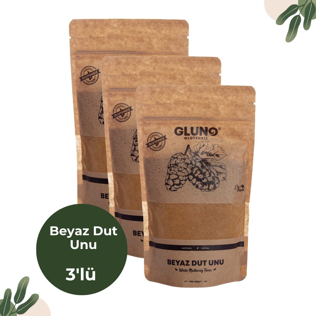 Gluno Glutensiz Beyaz Dut Unu 250gr  3'lü