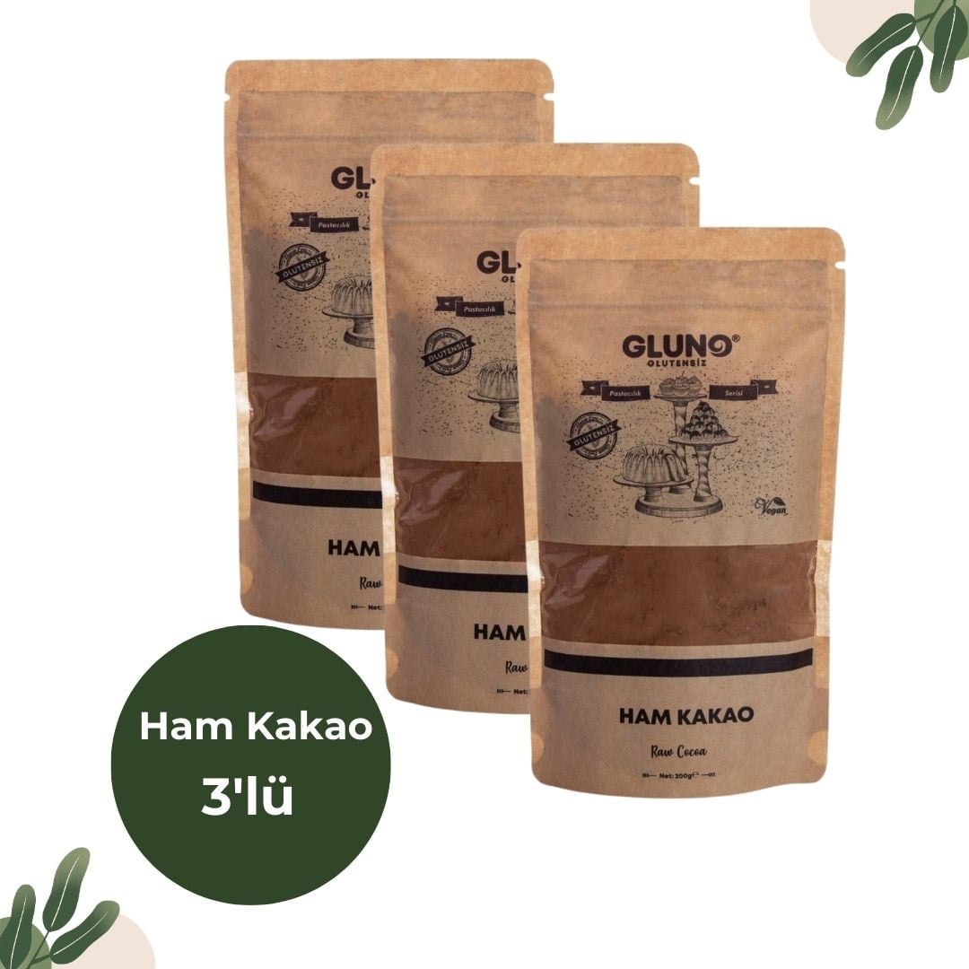 Gluno Glutensiz Ham Kakao 200GR 3'lü