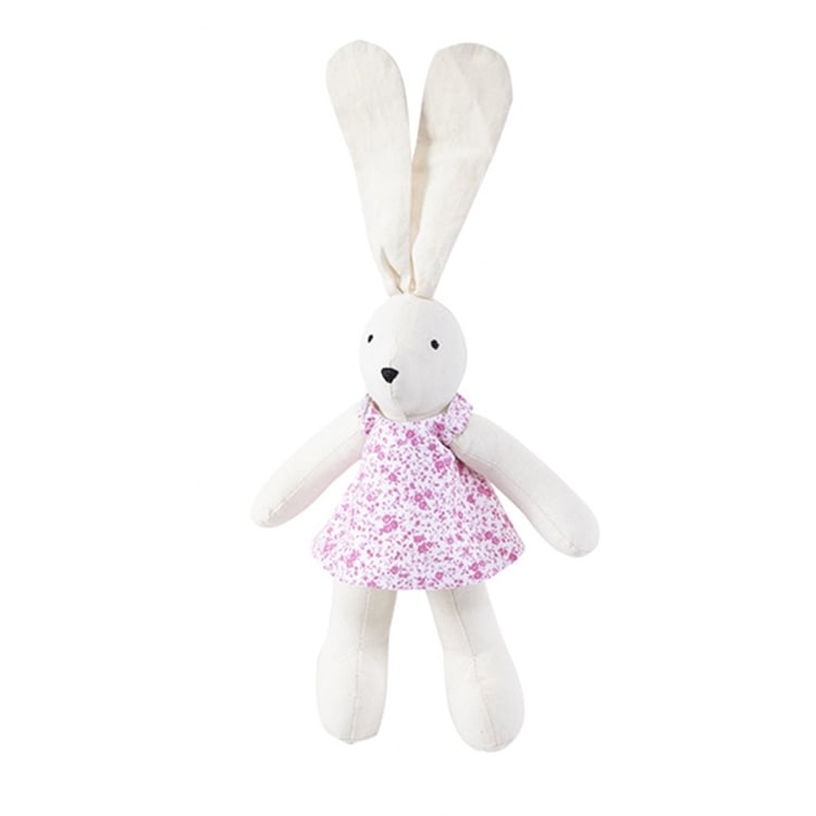 Çiçekli Elbiseli Tavşan Oyuncak