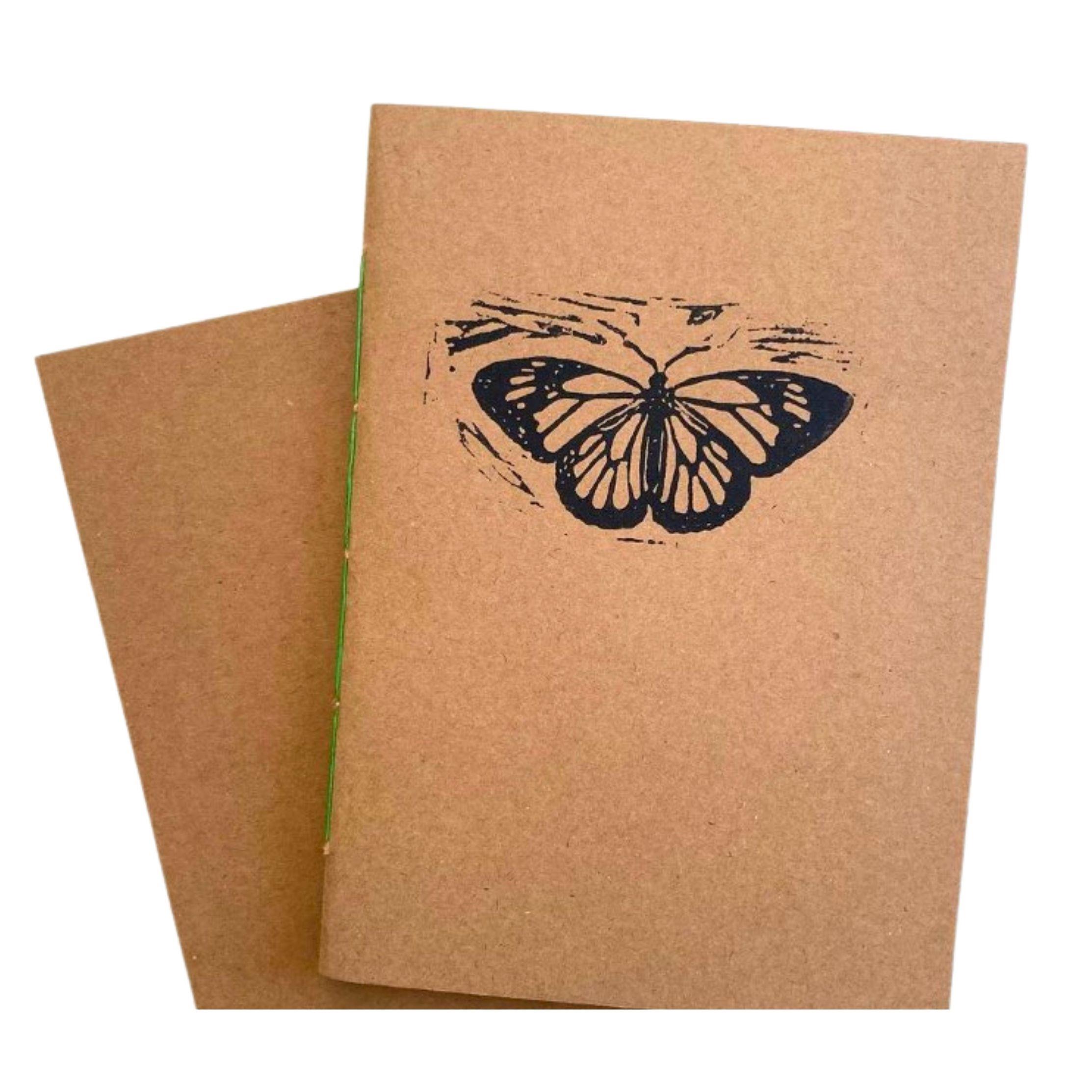 El Yapımı Kral Kelebek Desenli Defter