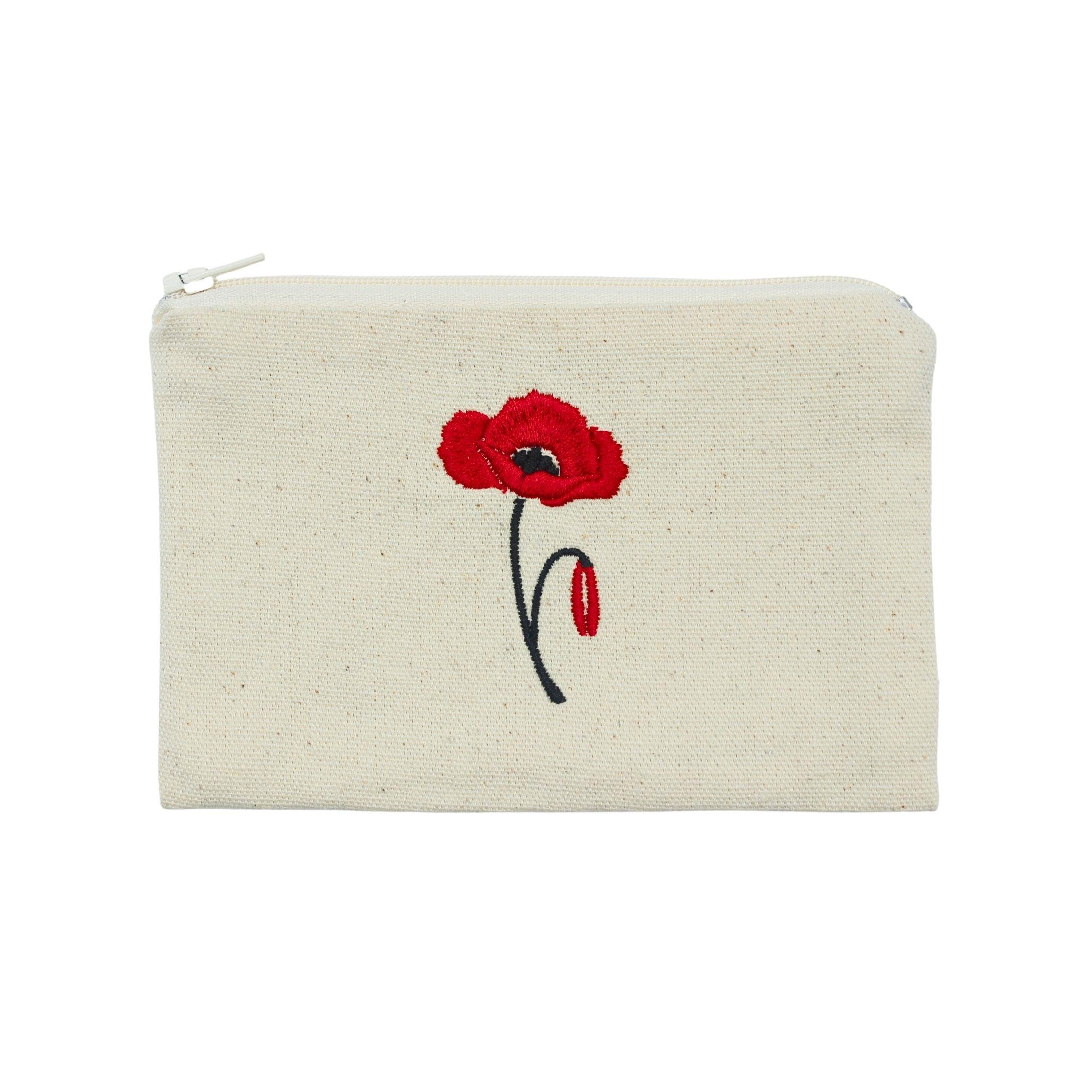 Gelincik Nakışlı Küçük Cüzdan