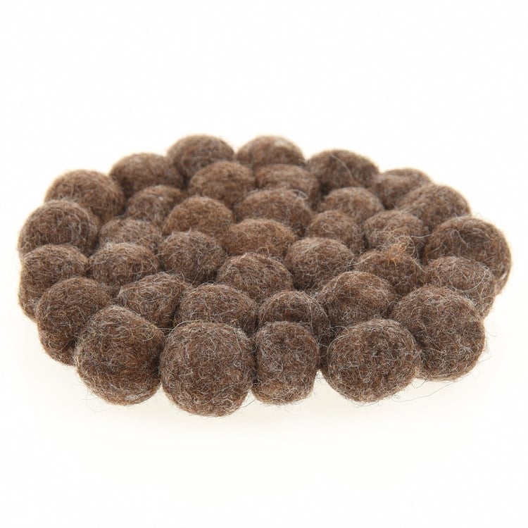 Kahverengi Keçe Bardak Altlığı