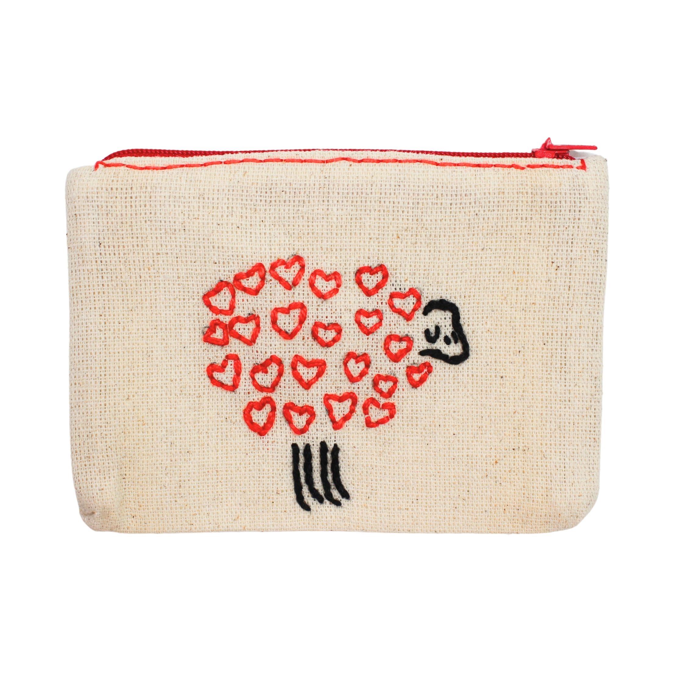 Kalpli Kuzu Nakışlı Cüzdan