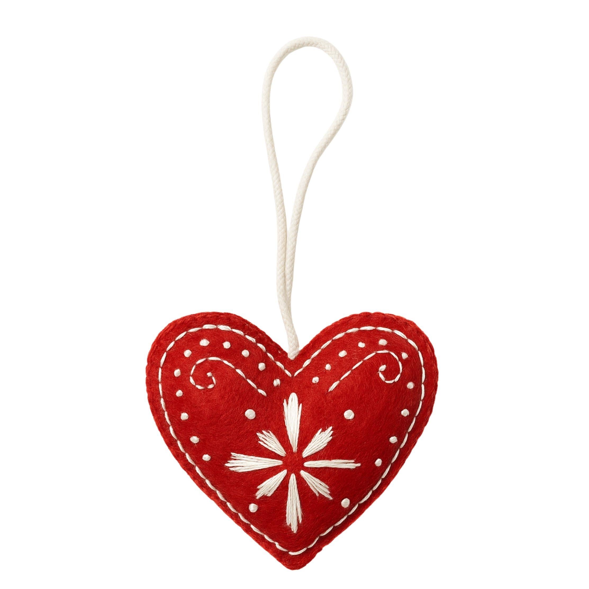 Keçe İşlemeli Kalp