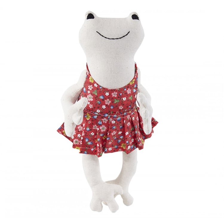 Kırmızı Elbiseli Kurbağa Oyuncak