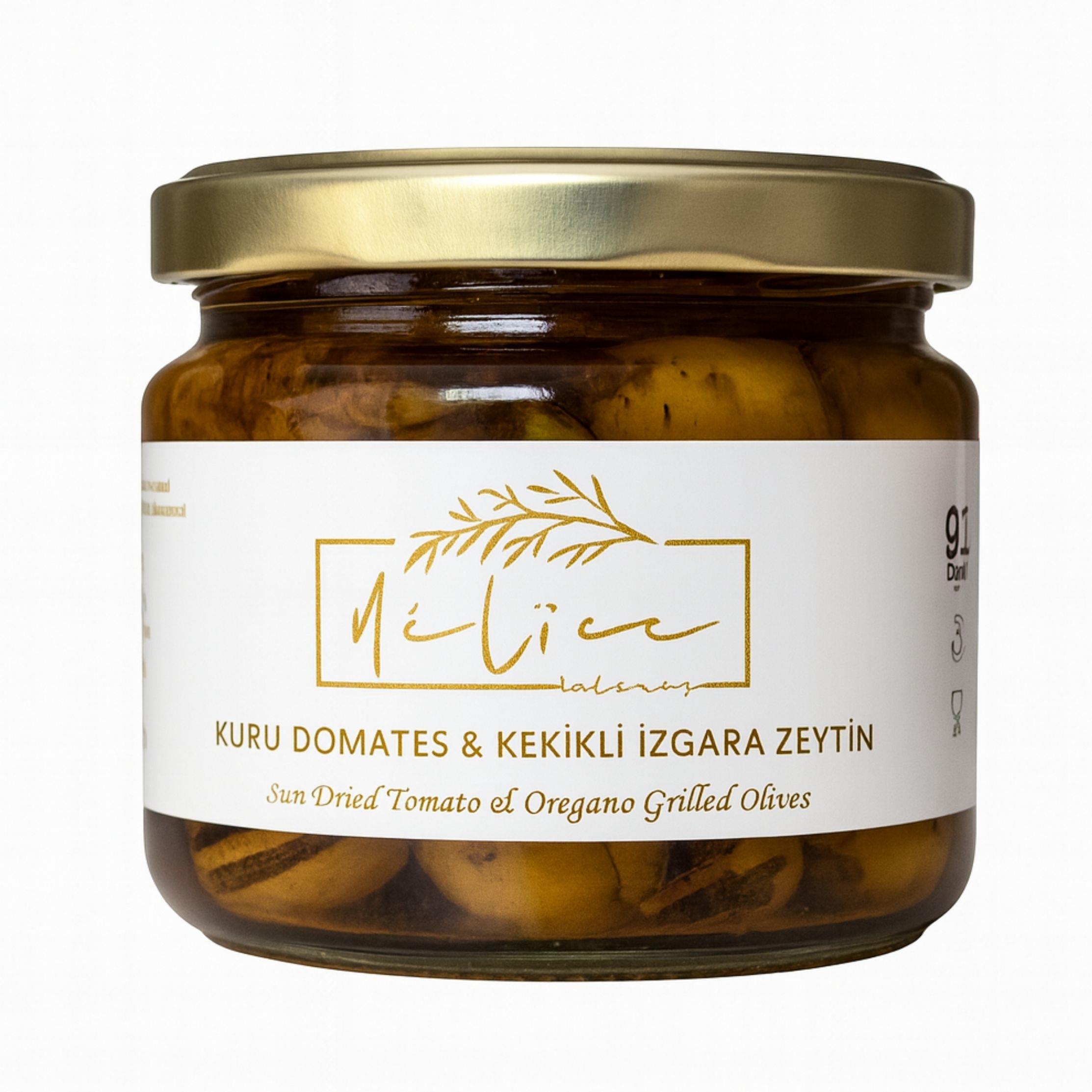 Kuru Domatesli Izgara Yeşil Zeytin 330 ML
