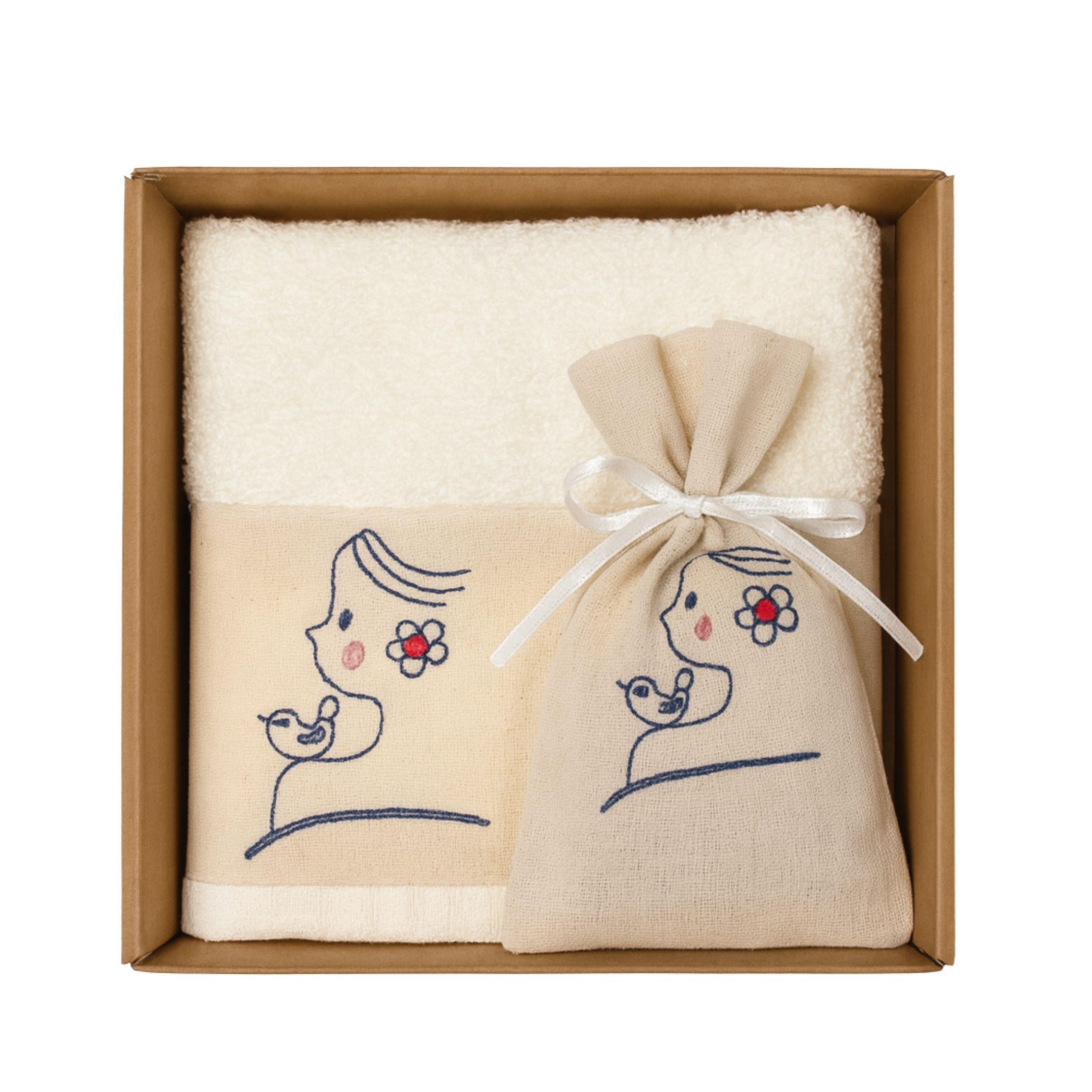 Kuşlu Kadın Havlu Seti 