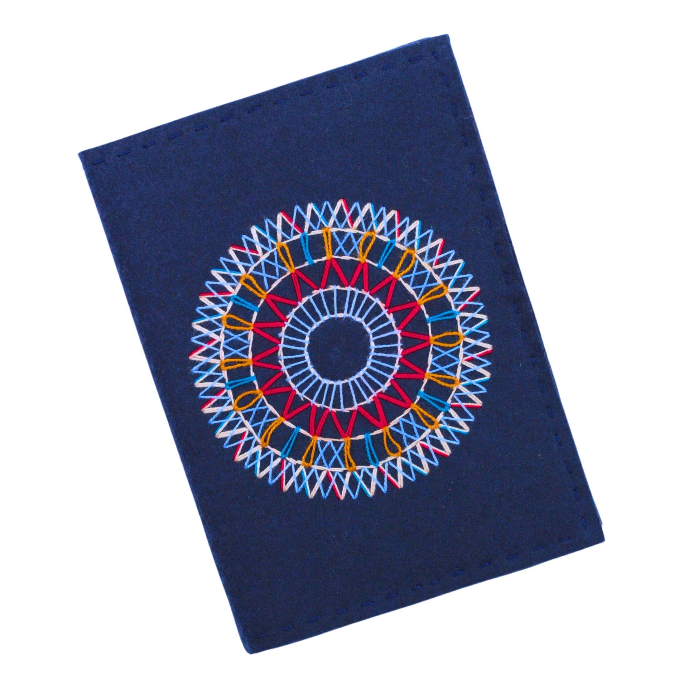Lacivert Mandala Desenli Defter