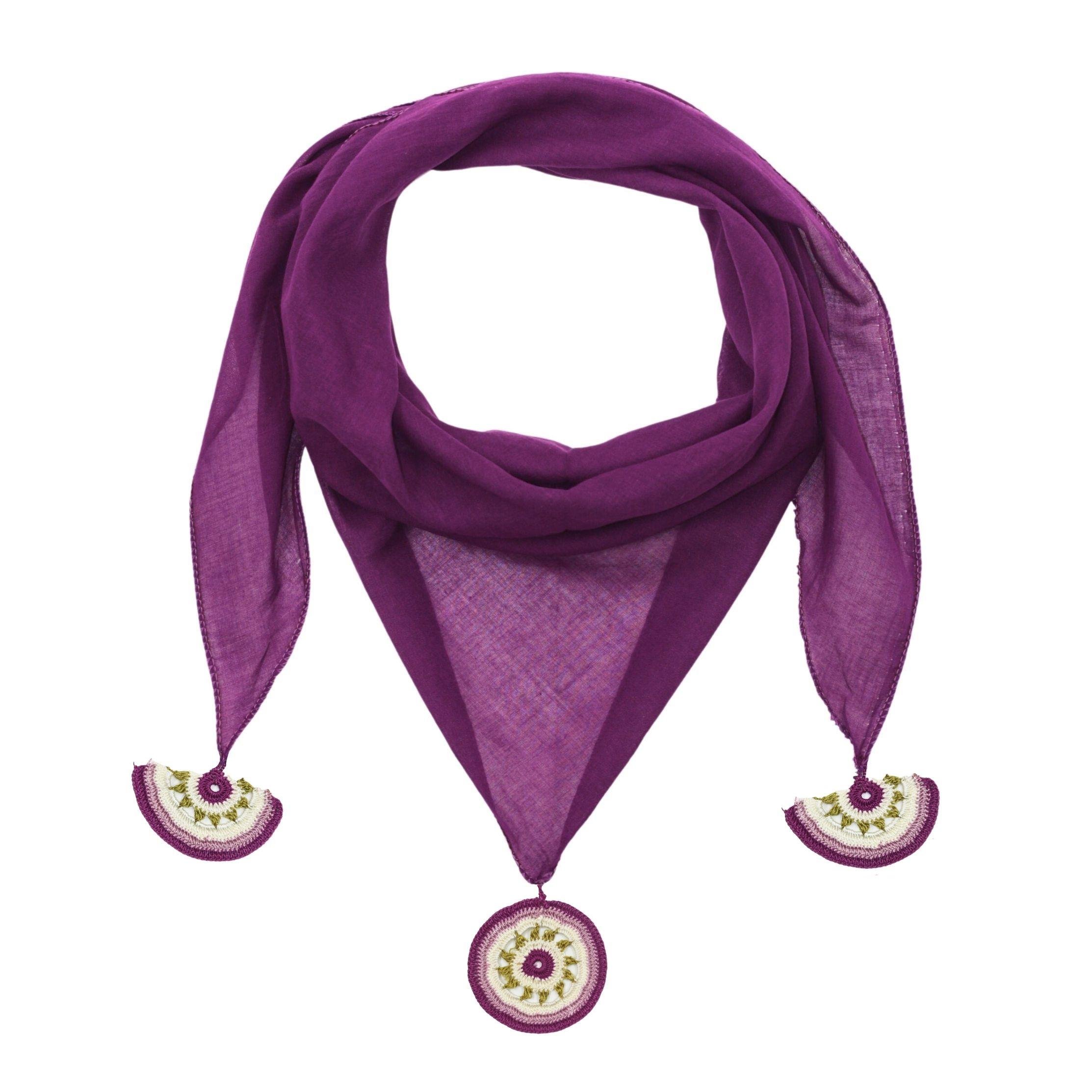 Mor Oyalı Fular