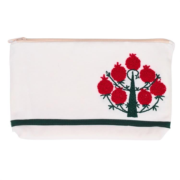 Nar İşlemeli Makyaj Çantası