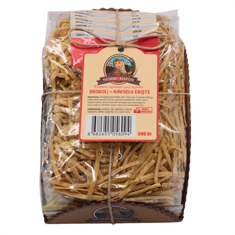 Nesibe Hatun Brokoli ve Havuçlu Erişte 400 gr