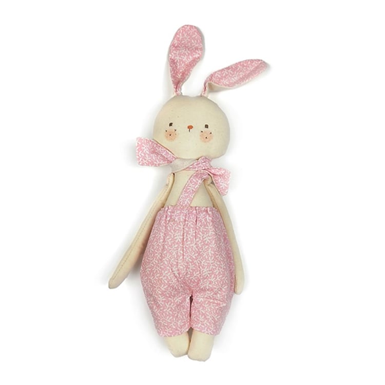 Pembe Elbiseli Tavşan Bez Oyuncak