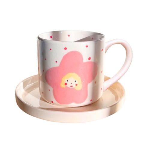Pembe Kız Seramik Fincan Takımı