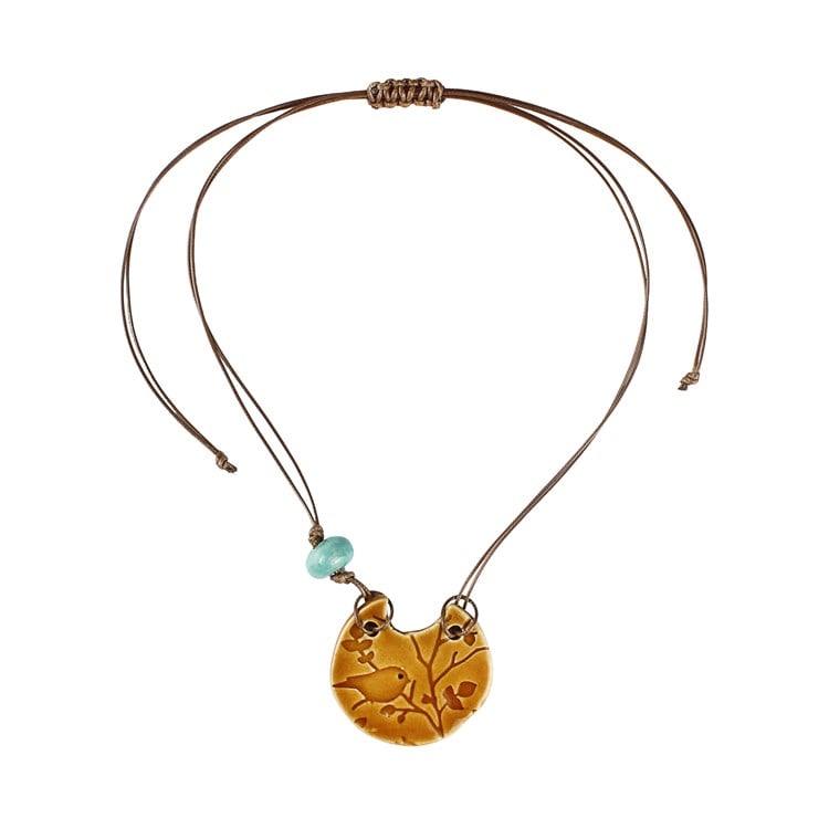 SERAMİK KOLYE KUŞLU Zİ