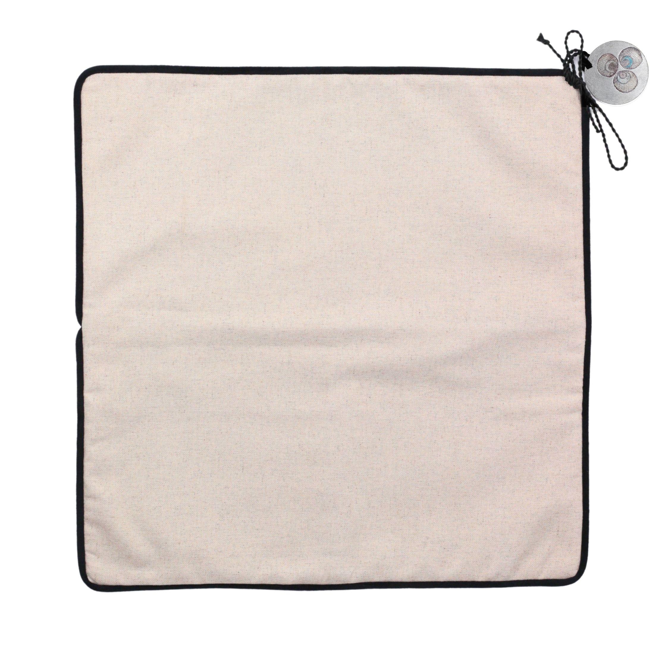 Siyah Çintemani Kare Yastık Kılıfı