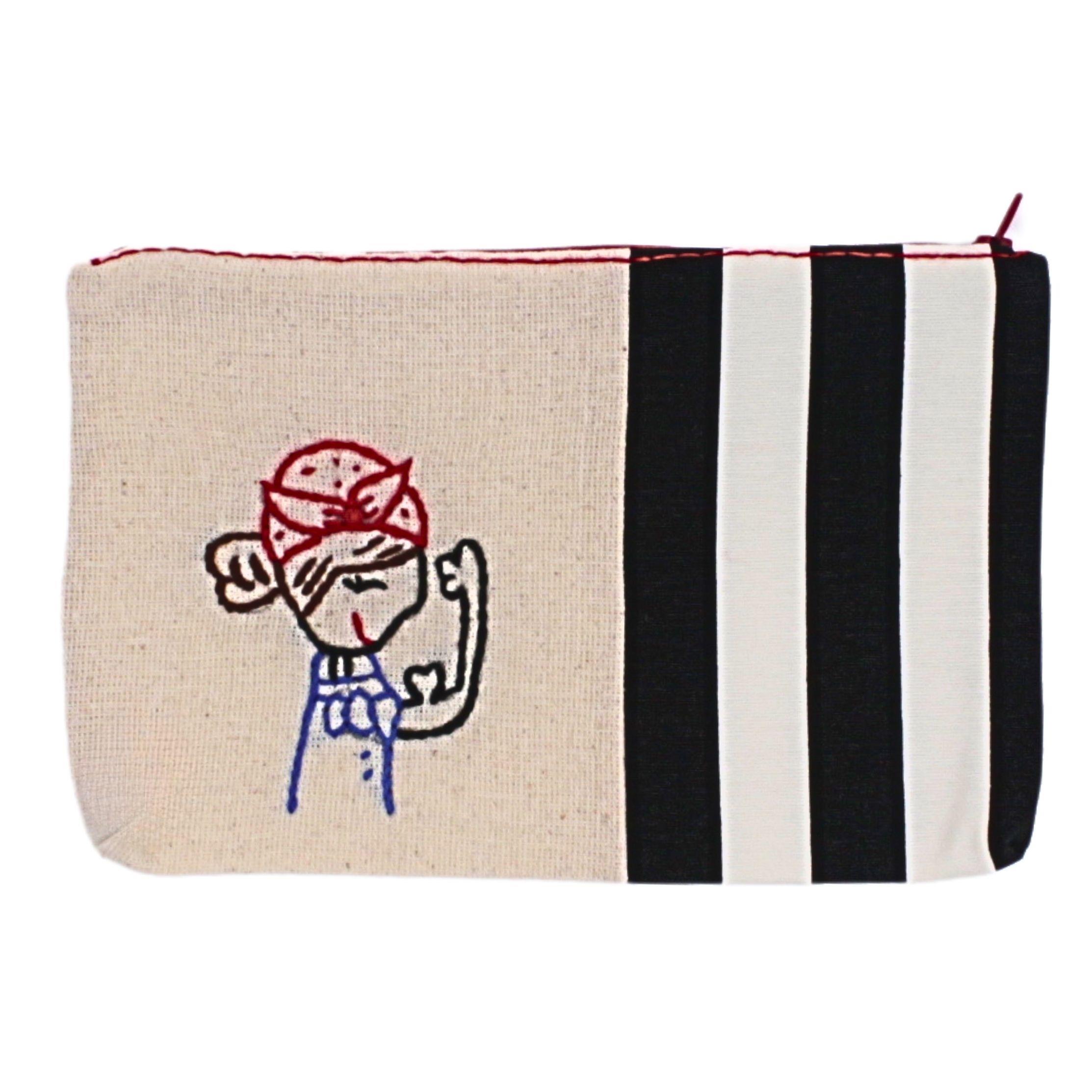 Siyah Kadın Gücü Makyaj Çantası