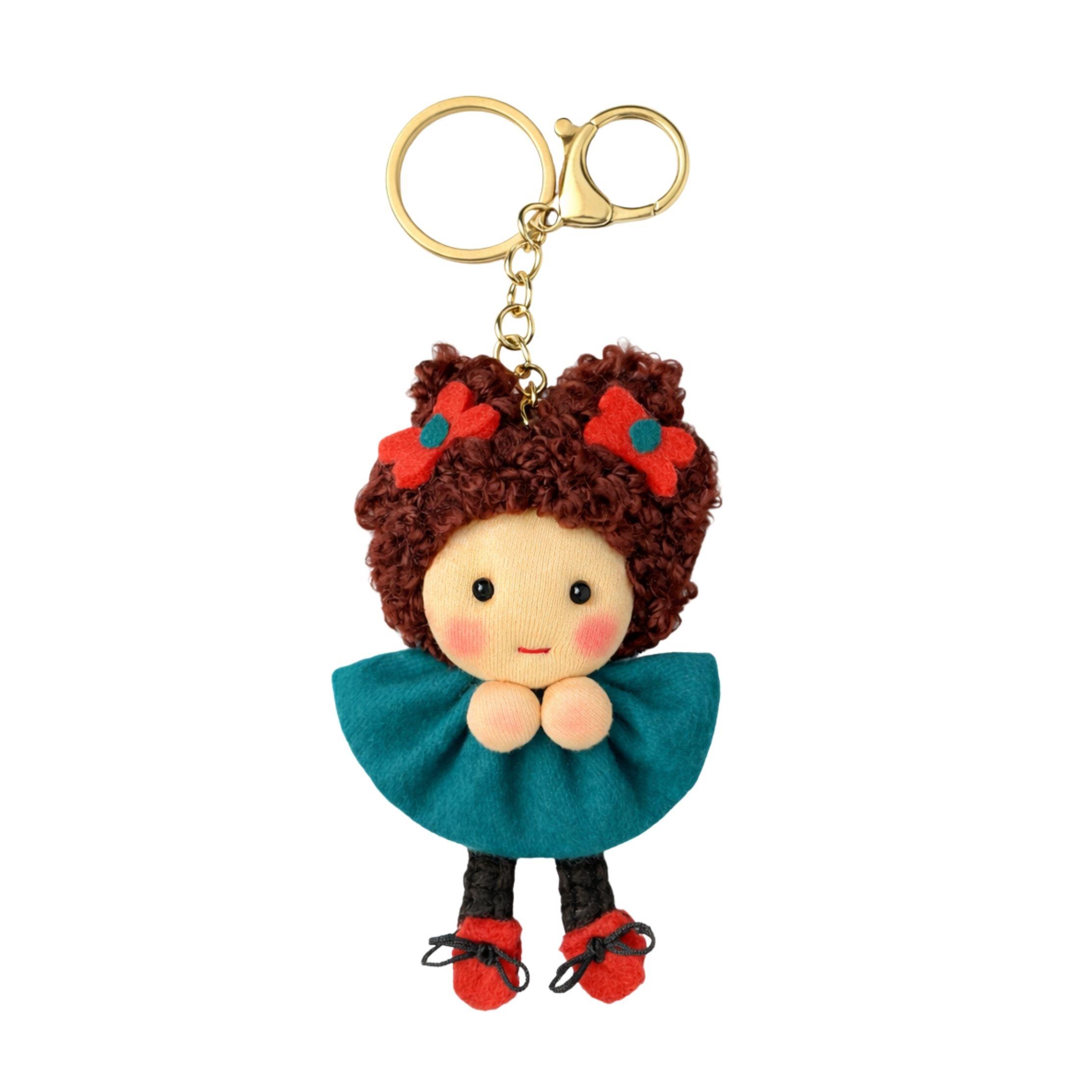 Yeşil Bez Bebek Anahtarlık Peri