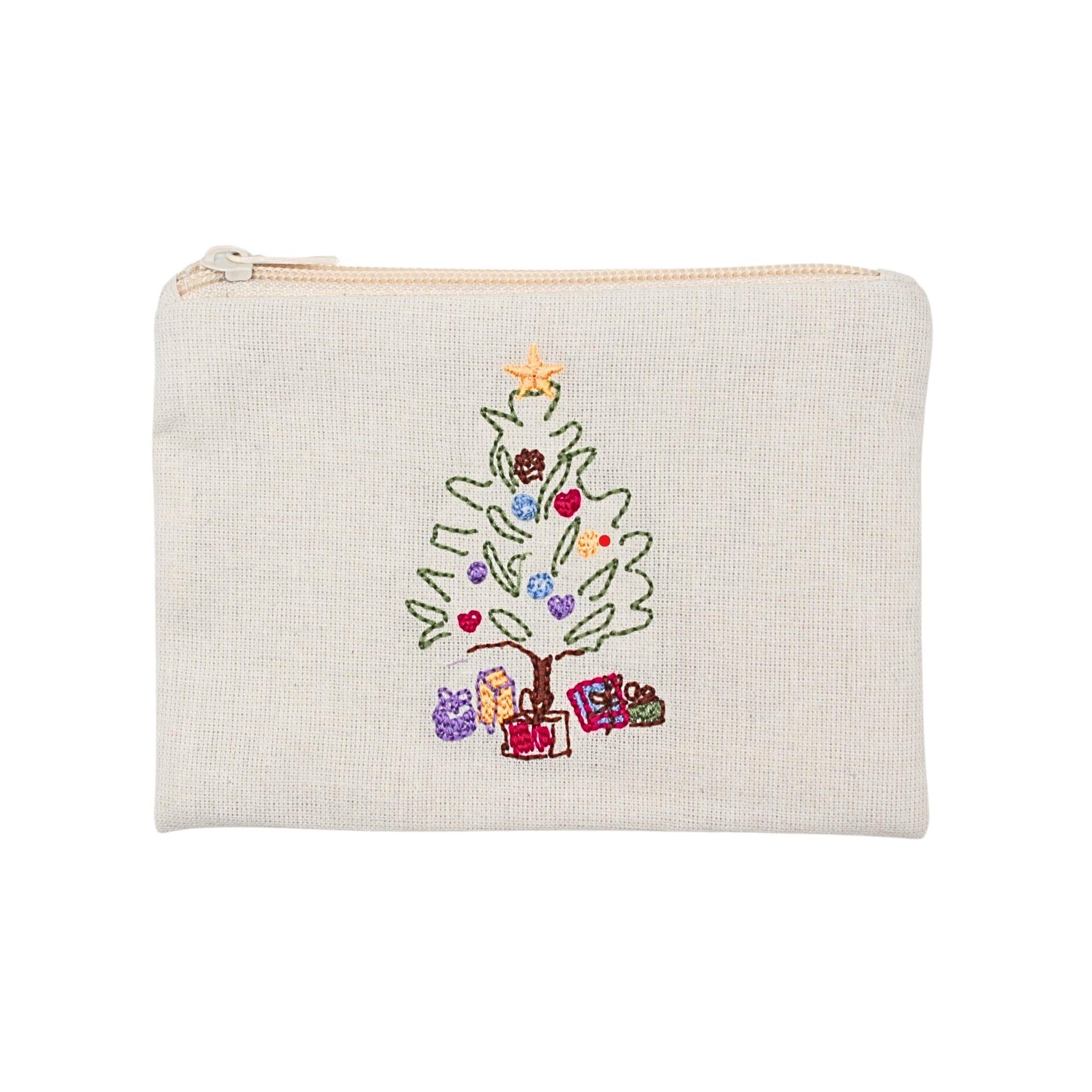 YILBAŞI AĞACI NAKIŞLI MAKYAJ ÇANTASI KUŞAK