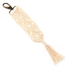 Ekru Makrome Anahtarlık