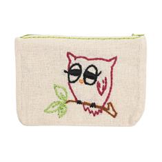 Daldaki Baykuş Nakışlı Cüzdan