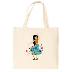 Eteği Çiçekli Çanta