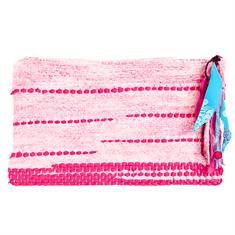 Fermuarlı Pembe Clutch Çanta