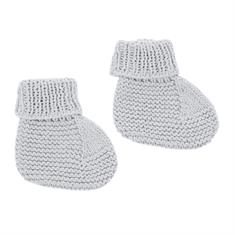Gri Örgü Bebek Patiği