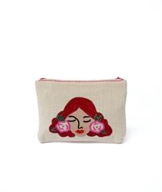 Saçları Çiçek Desenli Cüzdan