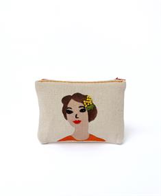 Saçları Mimoza Desenli Cüzdan