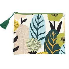 Yeşil Renkli Çiçekli Clutch