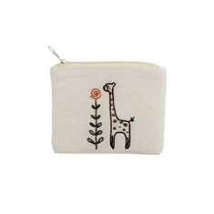 1 Zürafa İşlemeli Bez Cüzdan