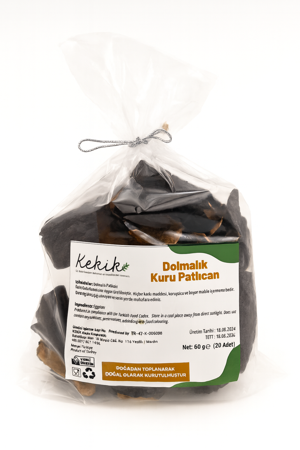  Kuru Dolmalık Patlıcan  (20 adet)