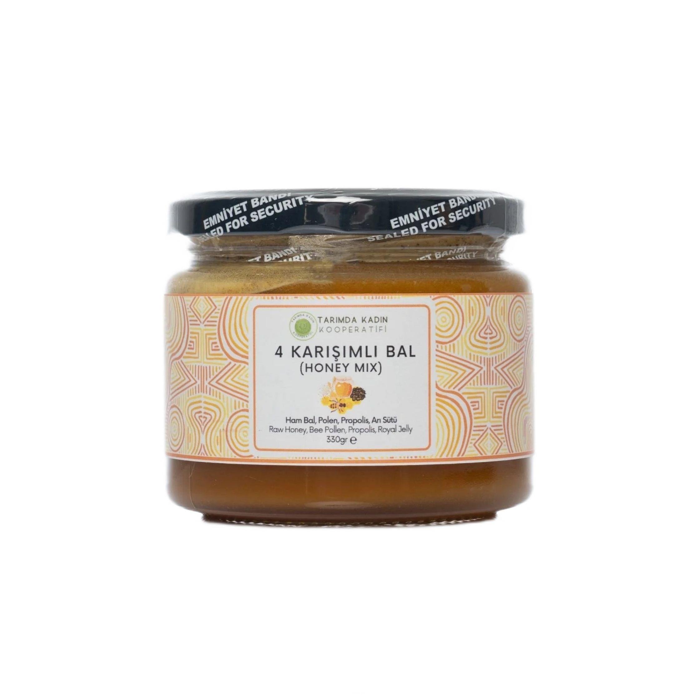 4 Karışımlı Bal (Polen, Propolis, Arısütü)330 G