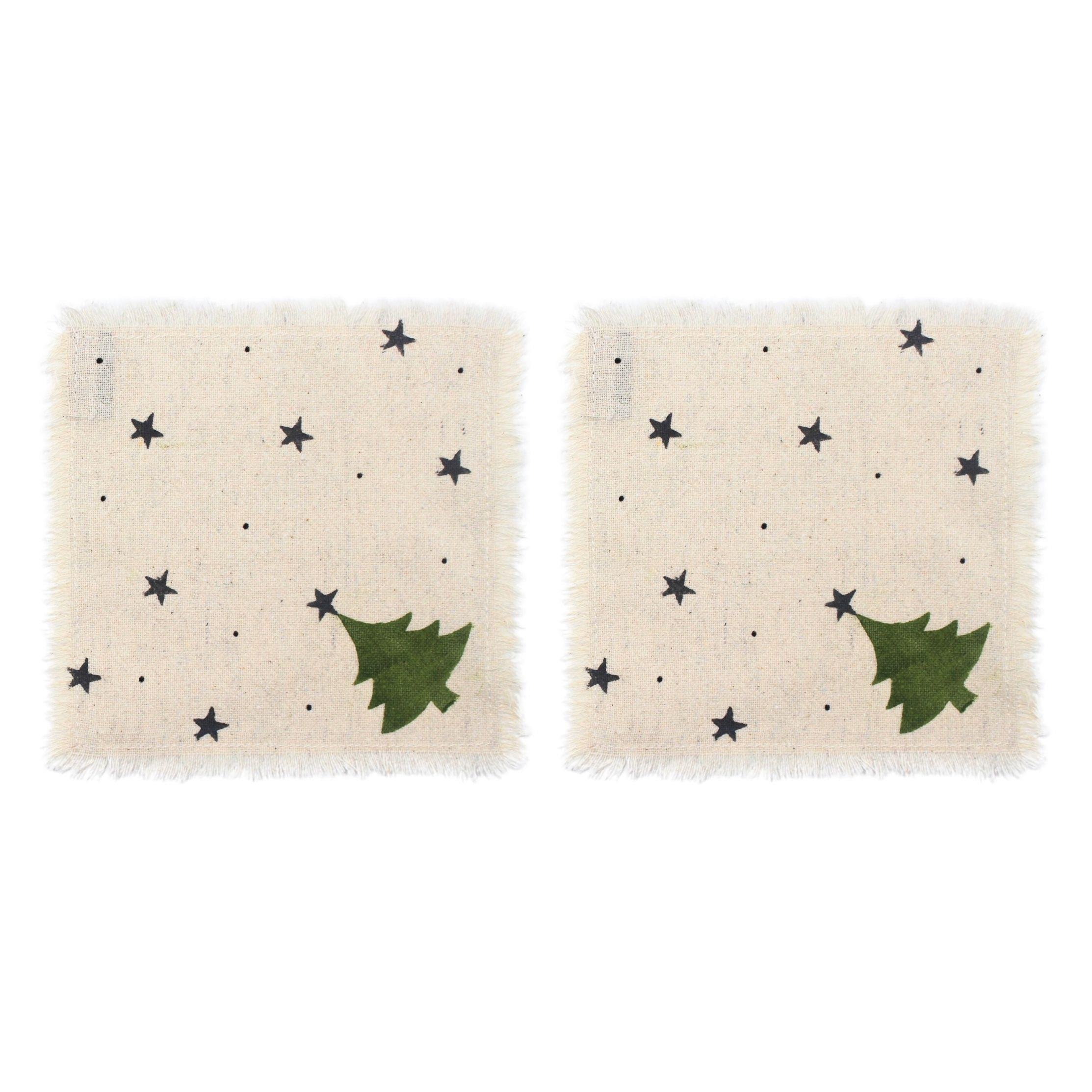 Çam Ağacı ve Yıldız Baskılı İkili Peçete