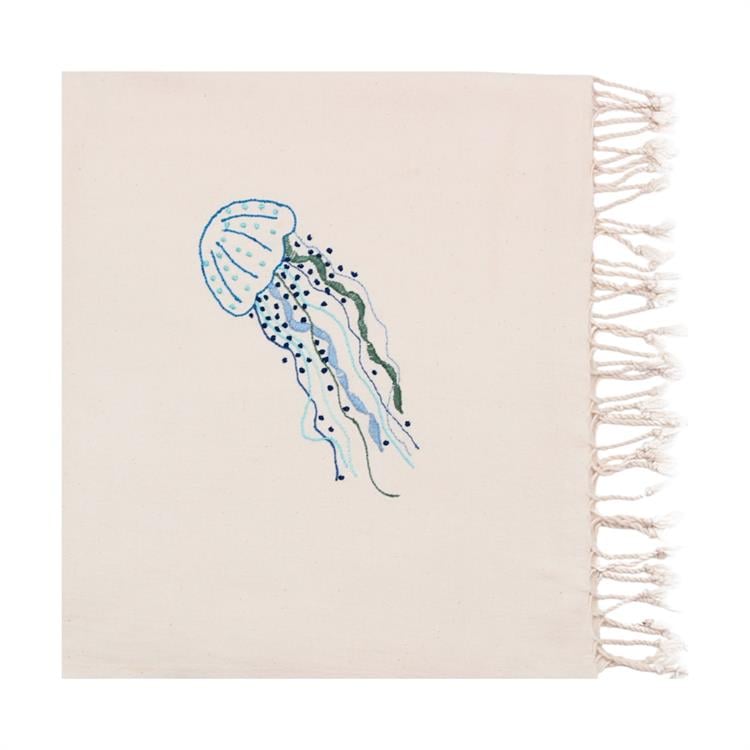 Denizanası İşlemeli Peştemal