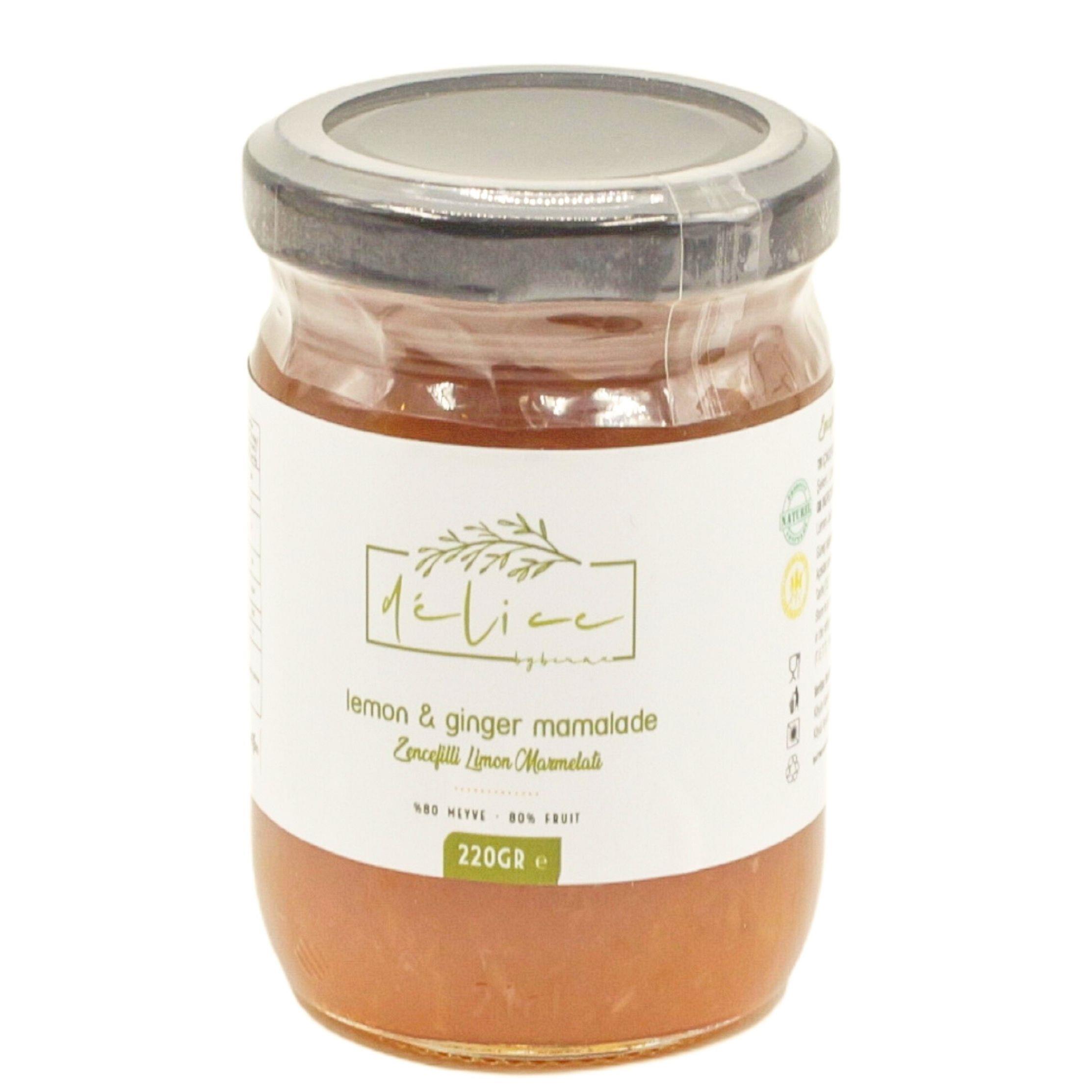 DéliceByBerna ZENCEFİLLİ LİMON MARMELAT 220 GR