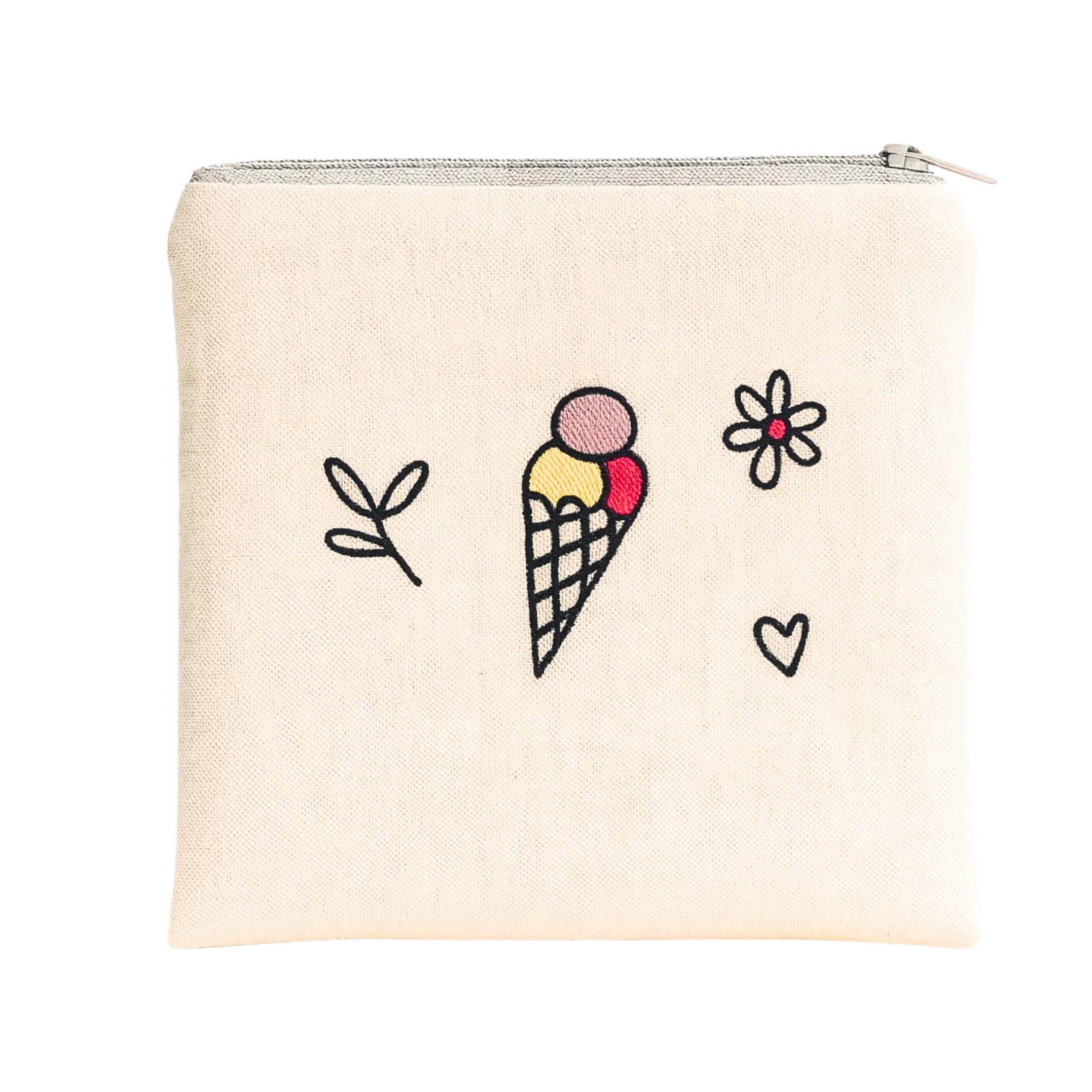 dondurma nakışlı cüzdan