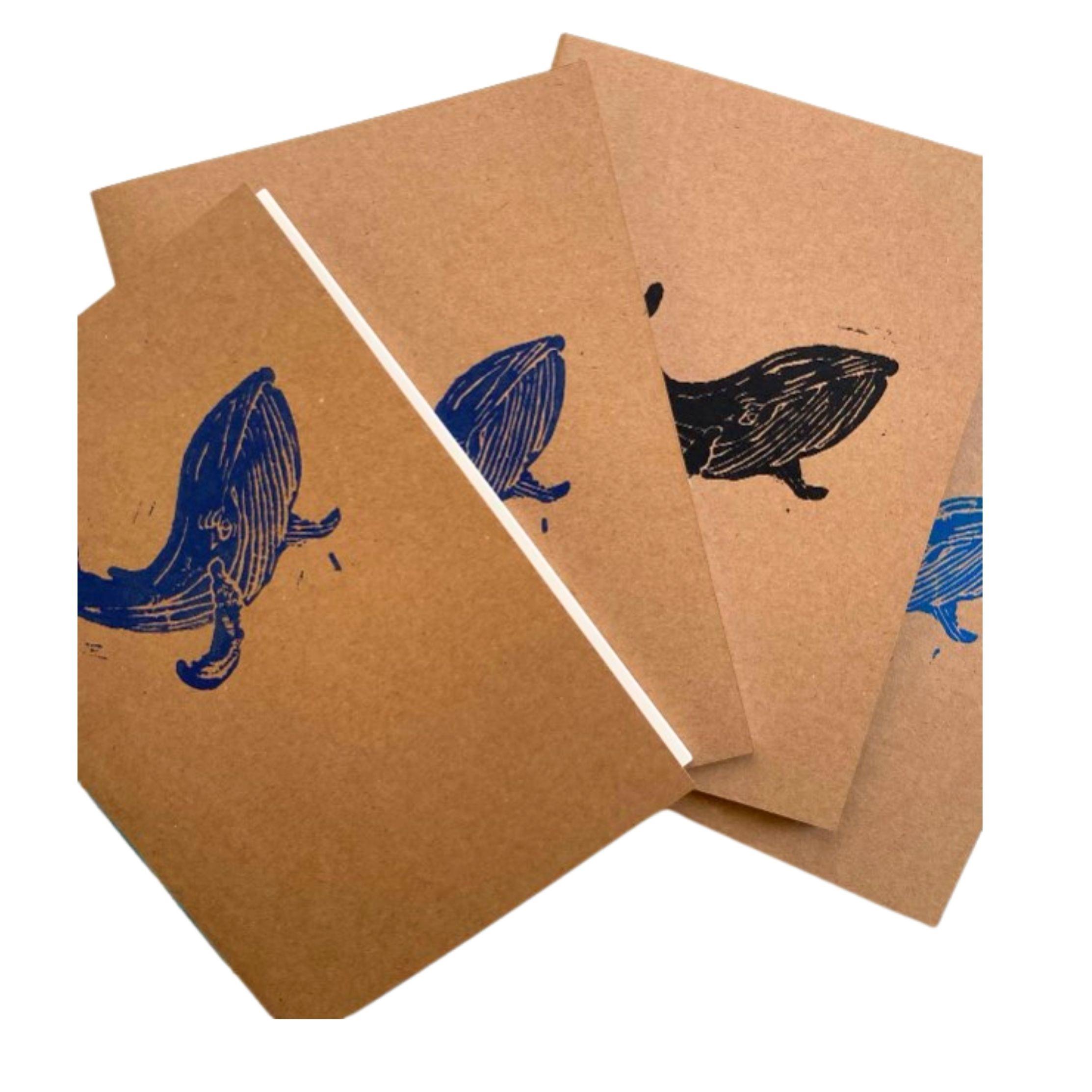 El Yapımı Balina Desenli Defter