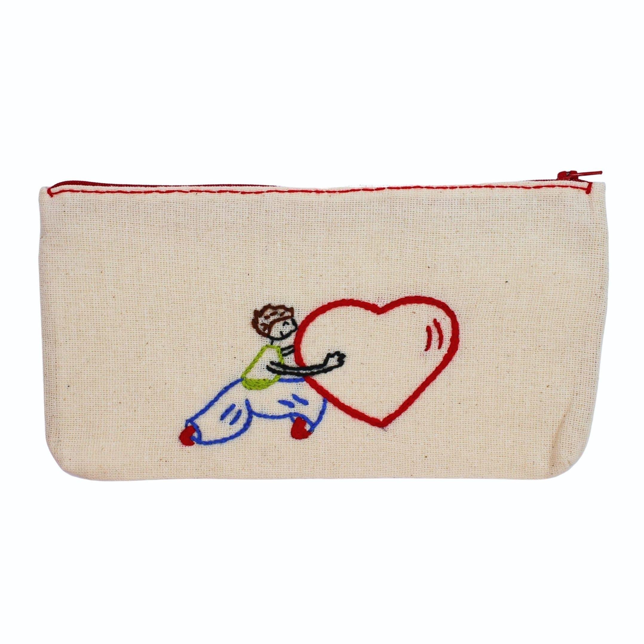 Aşk Adam Nakışlı Makyaj Çantası