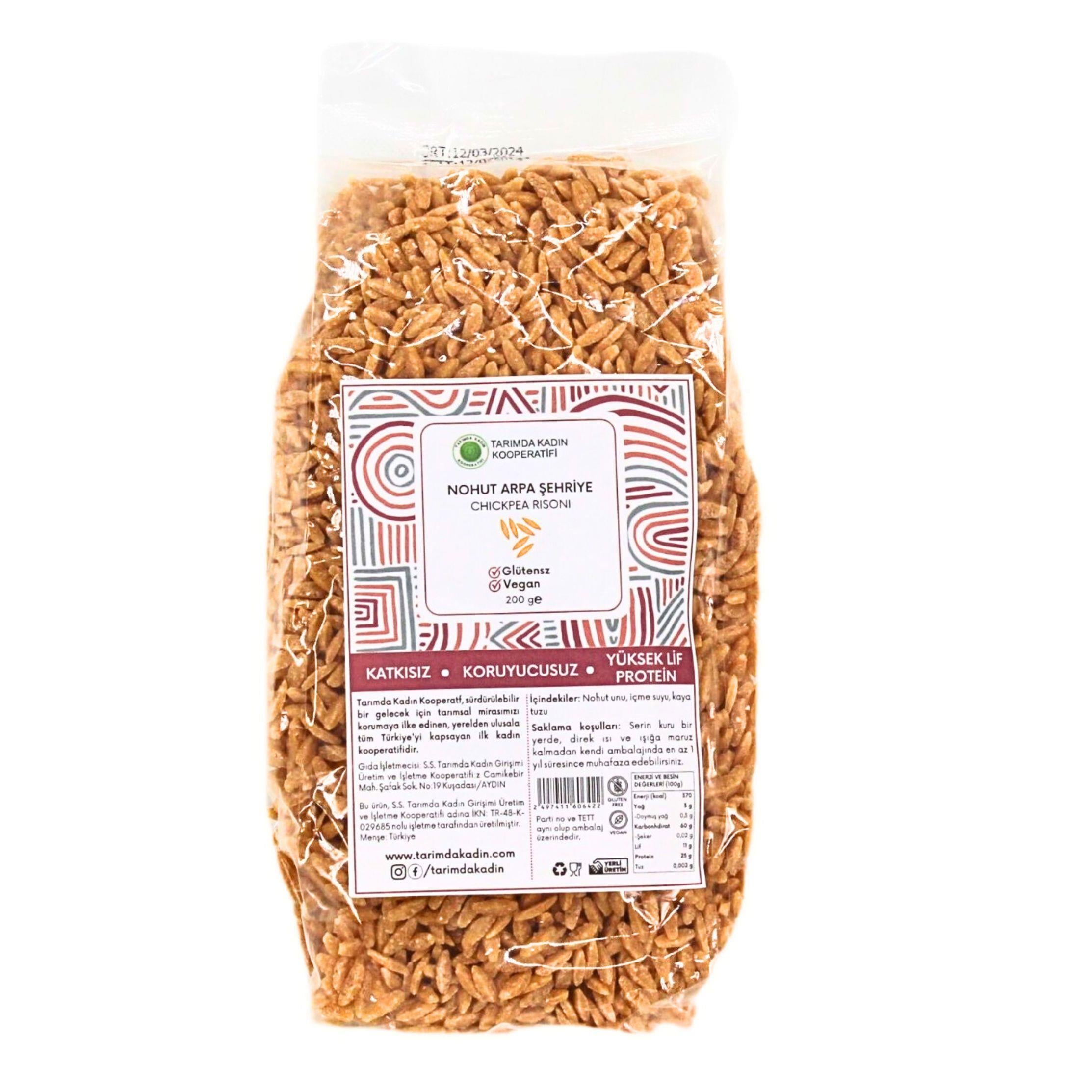 Glütensiz Vegan Nohut Risoni  Arpa Şehriye 200 G