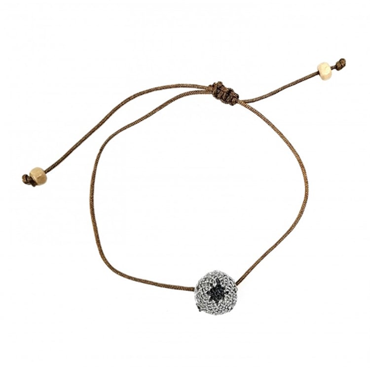 Gri İğne Oyası Bileklik